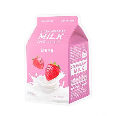 [A'PIEU 奥普]牛奶面膜#草莓牛奶