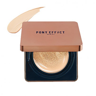 [MEMEBOX] PONY EFFECT Cover Stay Cushion Foundation SPF50+ PA+++ (Rosy Ivory)