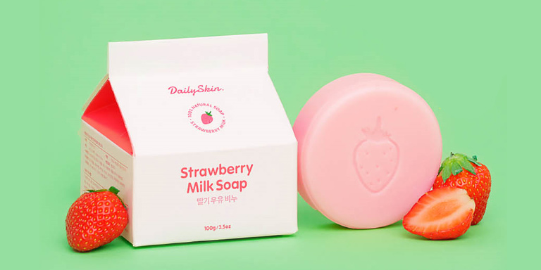 [Daily Skin]天然草莓牛奶肥皂100g